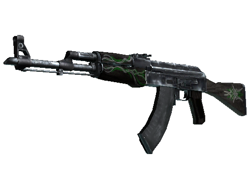 AK-47 | Emerald Pinstripe (Battle-Scarred) - Restricted - Weapon - from The Bank Collection