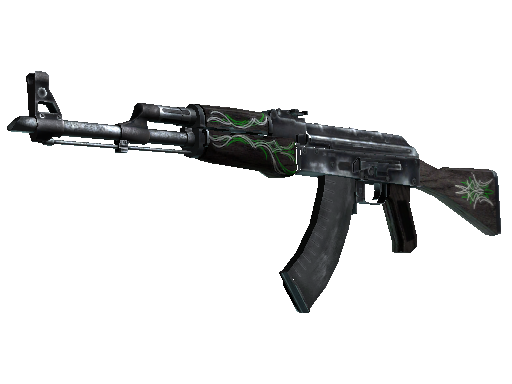 AK-47 | Emerald Pinstripe (Minimal Wear) - Restricted - Weapon - from The Bank Collection