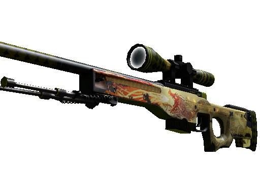 AWP | Dragon Lore (Well-Worn) - Covert - Weapon - from The Cobblestone Collection