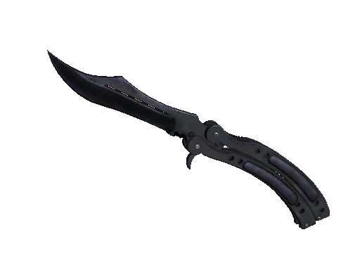 ★ Butterfly Knife | Blue Steel (Battle-Scarred) - Covert - Knife - from The Breakout Collection