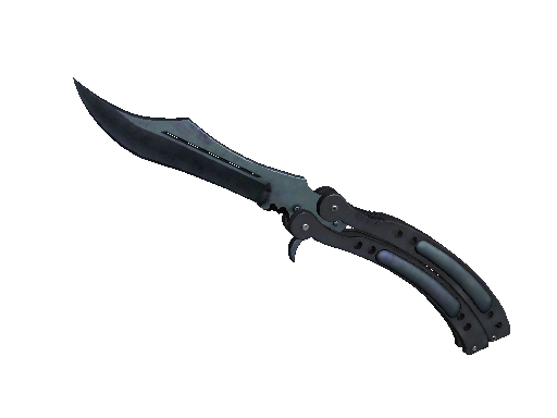 ★ Butterfly Knife | Blue Steel (Factory New) - Covert - Knife - from The Breakout Collection