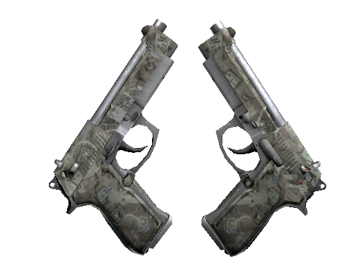 Dual Berettas | Heist (Well-Worn) - Consumer Grade - Weapon - from The Havoc Collection