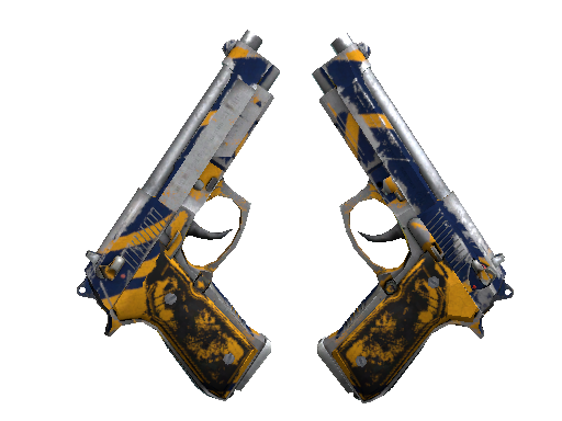 Dual Berettas | Marina (Battle-Scarred) - Restricted - Weapon - from The Winter Offensive Collection