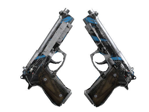 Dual Berettas | Shred (Battle-Scarred) - Mil-Spec - Weapon - from The Horizon Collection