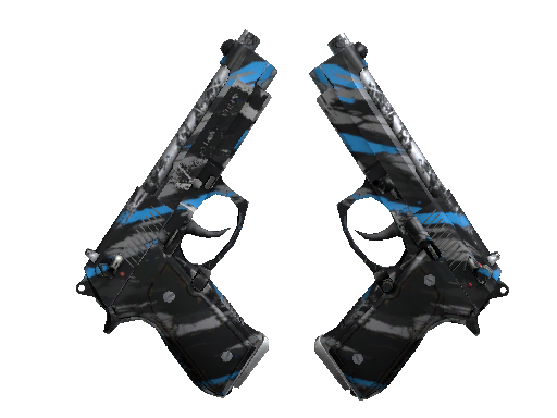 Dual Berettas | Shred (Well-Worn) - Mil-Spec - Weapon - from The Horizon Collection