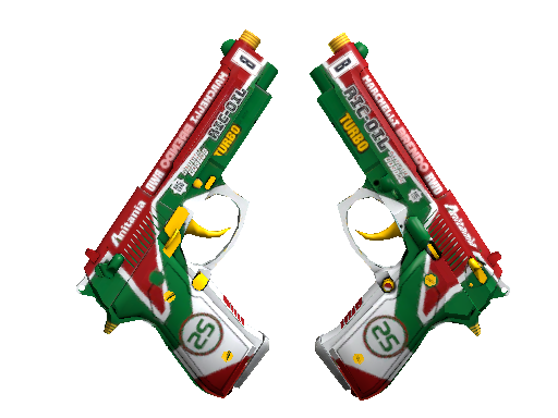 Dual Berettas | Twin Turbo (Factory New) - Classified - Weapon - from The 2018 Inferno Collection