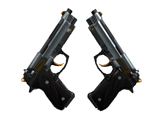 Dual Berettas | Ventilators (Well-Worn) - Mil-Spec - Weapon - from The Chroma 3 Collection