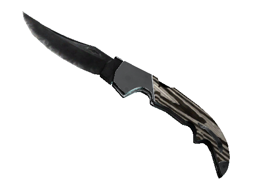 ★ Falchion Knife | Black Laminate (Well-Worn) - Covert - Knife - from The Falchion Collection