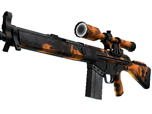 G3SG1 | Orange Crash (Well-Worn) - Mil-Spec - Weapon - from The Chroma 3 Collection