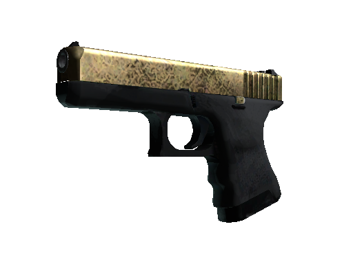 Glock-18 | Brass (Well-Worn) - Restricted - Weapon - from The Dust Collection