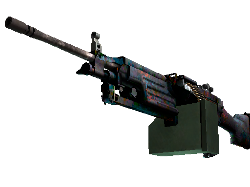 M249 | Magma (Well-Worn) - Mil-Spec - Weapon - from The Winter Offensive Collection