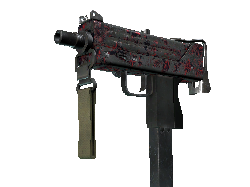MAC-10 | Red Filigree (Battle-Scarred) - Restricted - Weapon - from The Canals Collection