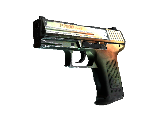 P2000 | Amber Fade (Well-Worn) - Restricted - Weapon - from The Dust 2 Collection