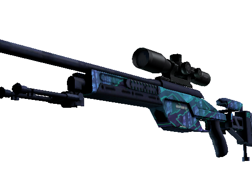 SSG 08 | Mainframe 001 (Battle-Scarred) - Mil-Spec - Weapon - from The Fracture Collection