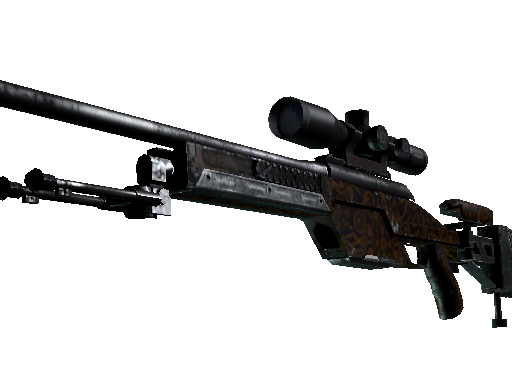 SSG 08 | Orange Filigree (Battle-Scarred) - Mil-Spec - Weapon - from The Canals Collection