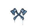 Sealed Graffiti | X-Axes (Monarch Blue) - Graffiti