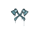 Sealed Graffiti | X-Axes (Wire Blue) - Graffiti