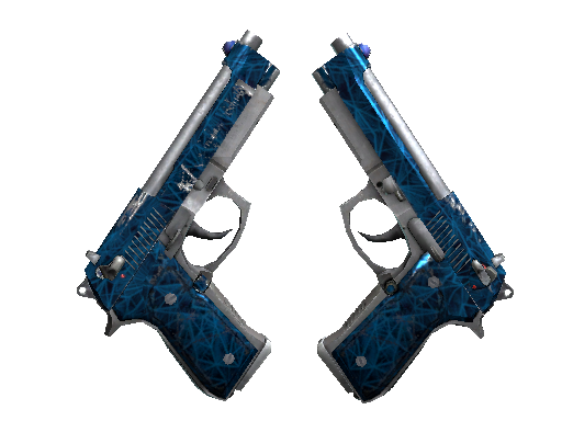 Souvenir Dual Berettas | Cobalt Quartz (Field-Tested) - Restricted - Weapon - from The Lake Collection