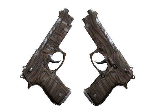 Souvenir Dual Berettas | Drift Wood (Field-Tested) - Industrial Grade - Weapon - from The 2021 Mirage Collection