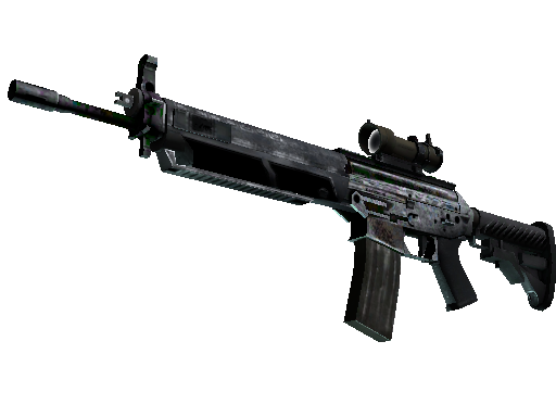 Souvenir SG 553 | Damascus Steel (Battle-Scarred) - Mil-Spec - Weapon - from The Dust 2 Collection