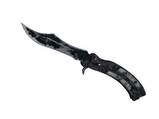 ★ StatTrak™ Butterfly Knife | Night (Battle-Scarred) - Covert - Knife - from The Breakout Collection
