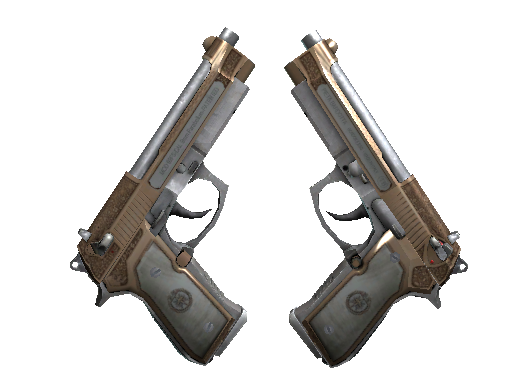 StatTrak™ Dual Berettas | Cartel (Well-Worn) - Mil-Spec - Weapon - from The Wildfire Collection