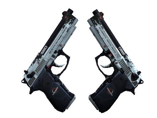 StatTrak™ Dual Berettas | Dezastre (Minimal Wear) - Restricted - Weapon - from The Operation Broken Fang Collection