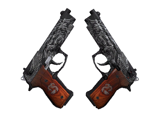 StatTrak™ Dual Berettas | Dualing Dragons (Minimal Wear) - Mil-Spec - Weapon - from The Shadow Collection