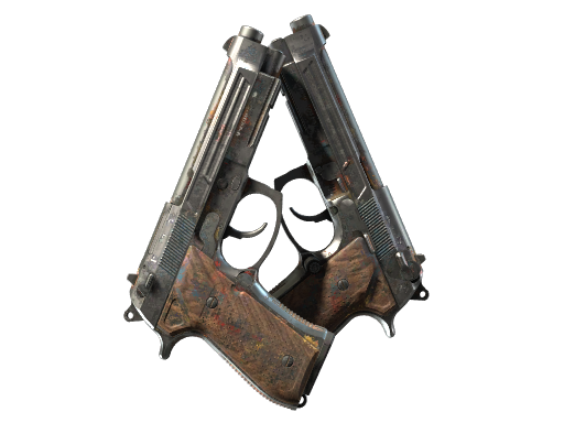 StatTrak™ Dual Berettas | Hideout (Battle-Scarred) - Mil-Spec - Weapon - from The Kilowatt Collection