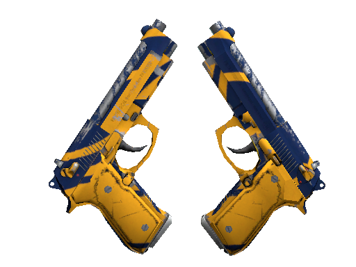 StatTrak™ Dual Berettas | Marina (Well-Worn) - Restricted - Weapon - from The Winter Offensive Collection