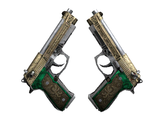 StatTrak™ Dual Berettas | Royal Consorts (Battle-Scarred) - Restricted - Weapon - from The Glove Collection