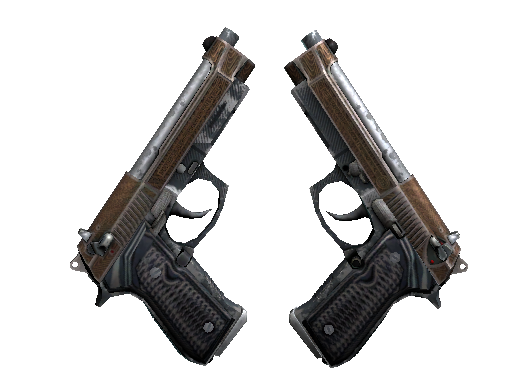 StatTrak™ Dual Berettas | Tread (Battle-Scarred) - Mil-Spec - Weapon - from The Operation Riptide Collection