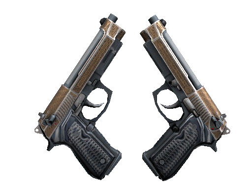 StatTrak™ Dual Berettas | Tread (Well-Worn) - Mil-Spec - Weapon - from The Operation Riptide Collection