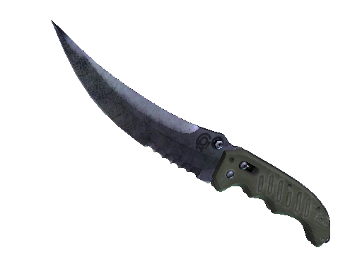 ★ StatTrak™ Flip Knife | Blue Steel (Well-Worn) - Covert - Knife