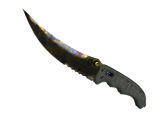 ★ StatTrak™ Flip Knife | Case Hardened (Battle-Scarred) - Covert - Knife