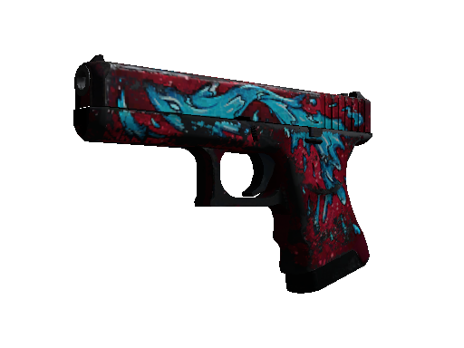 StatTrak™ Glock-18 | Water Elemental (Battle-Scarred) - Classified - Weapon - from The Breakout Collection