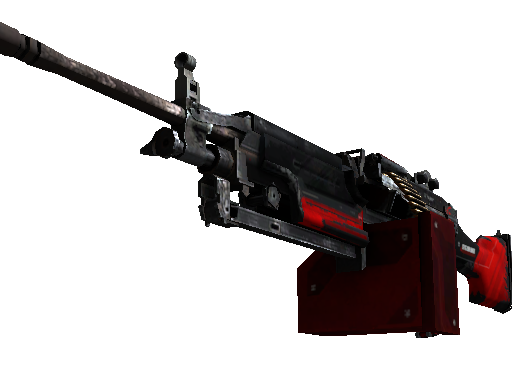 StatTrak™ M249 | System Lock (Battle-Scarred) - Mil-Spec - Weapon - from The Chroma Collection