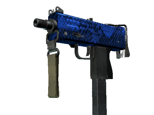 StatTrak™ MAC-10 | Lapis Gator (Well-Worn) - Mil-Spec - Weapon - from The Wildfire Collection