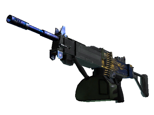 StatTrak™ Negev | Man-o'-war (Minimal Wear) - Mil-Spec - Weapon - from The Chroma 2 Collection