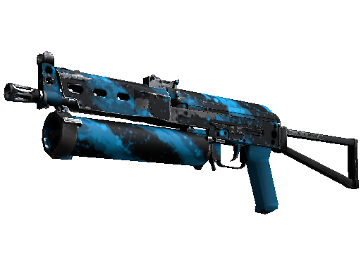 StatTrak™ PP-Bizon | Blue Streak (Well-Worn) - Restricted - Weapon - from The eSports 2014 Summer Collection