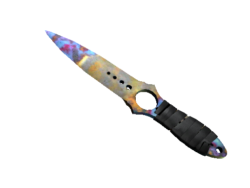 ★ StatTrak™ Skeleton Knife | Case Hardened (Well-Worn) - Covert - Knife