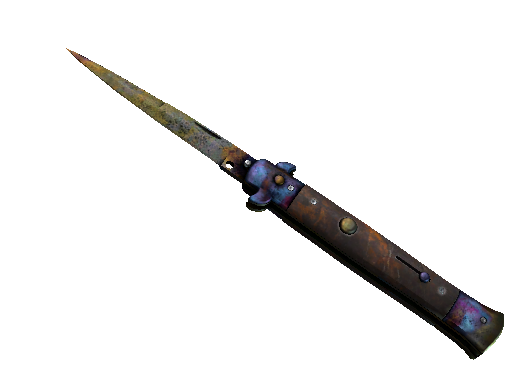 ★ StatTrak™ Stiletto Knife | Case Hardened (Battle-Scarred) - Covert - Knife