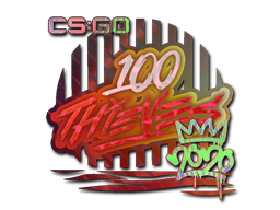 Sticker | 100 Thieves (Holo) | 2020 RMR - Remarkable - Sticker - from 2020 RMR Legends