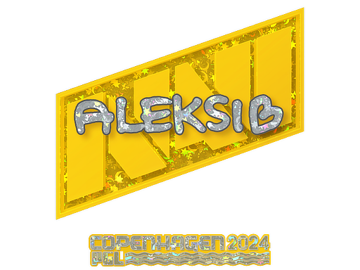 Sticker | Aleksib (Glitter) | Copenhagen 2024 - Remarkable - Sticker - from Copenhagen 2024 Player Autographs