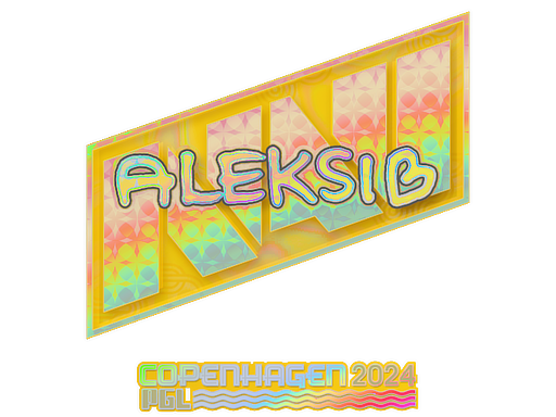 Sticker | Aleksib (Holo) | Copenhagen 2024 - Exotic - Sticker - from Copenhagen 2024 Player Autographs