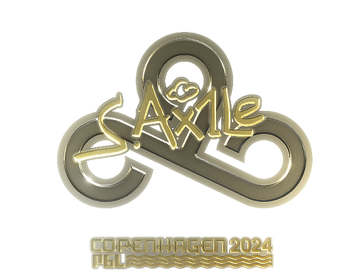 Sticker | Ax1Le (Gold) | Copenhagen 2024 - Extraordinary - Sticker - from Copenhagen 2024 Player Autographs