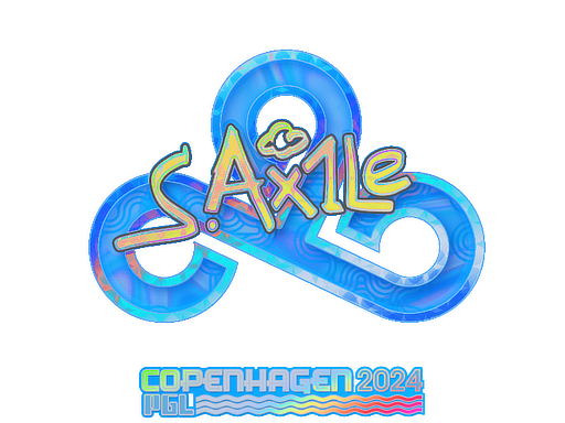 Sticker | Ax1Le (Holo) | Copenhagen 2024 - Exotic - Sticker - from Copenhagen 2024 Player Autographs