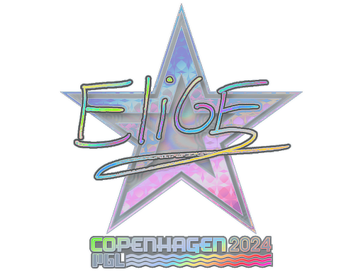 Sticker | EliGE (Holo) | Copenhagen 2024 - Exotic - Sticker - from Copenhagen 2024 Player Autographs