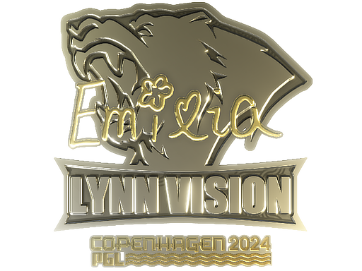 Sticker | EmiliaQAQ (Gold) | Copenhagen 2024 - Extraordinary - Sticker - from Copenhagen 2024 Player Autographs