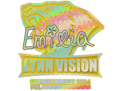 Sticker | EmiliaQAQ (Holo) | Copenhagen 2024 - Exotic - Sticker - from Copenhagen 2024 Player Autographs